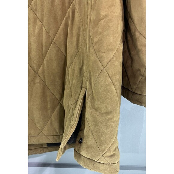 Men’s Piatelli PKZ Faux Suede Amaretta Italian‎ Jacket Coat Beige Tan Size 54 - Picture 7 of 11